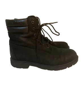 Timberland Black Nubuck Lace-Up Ankle Boots Size 7.5